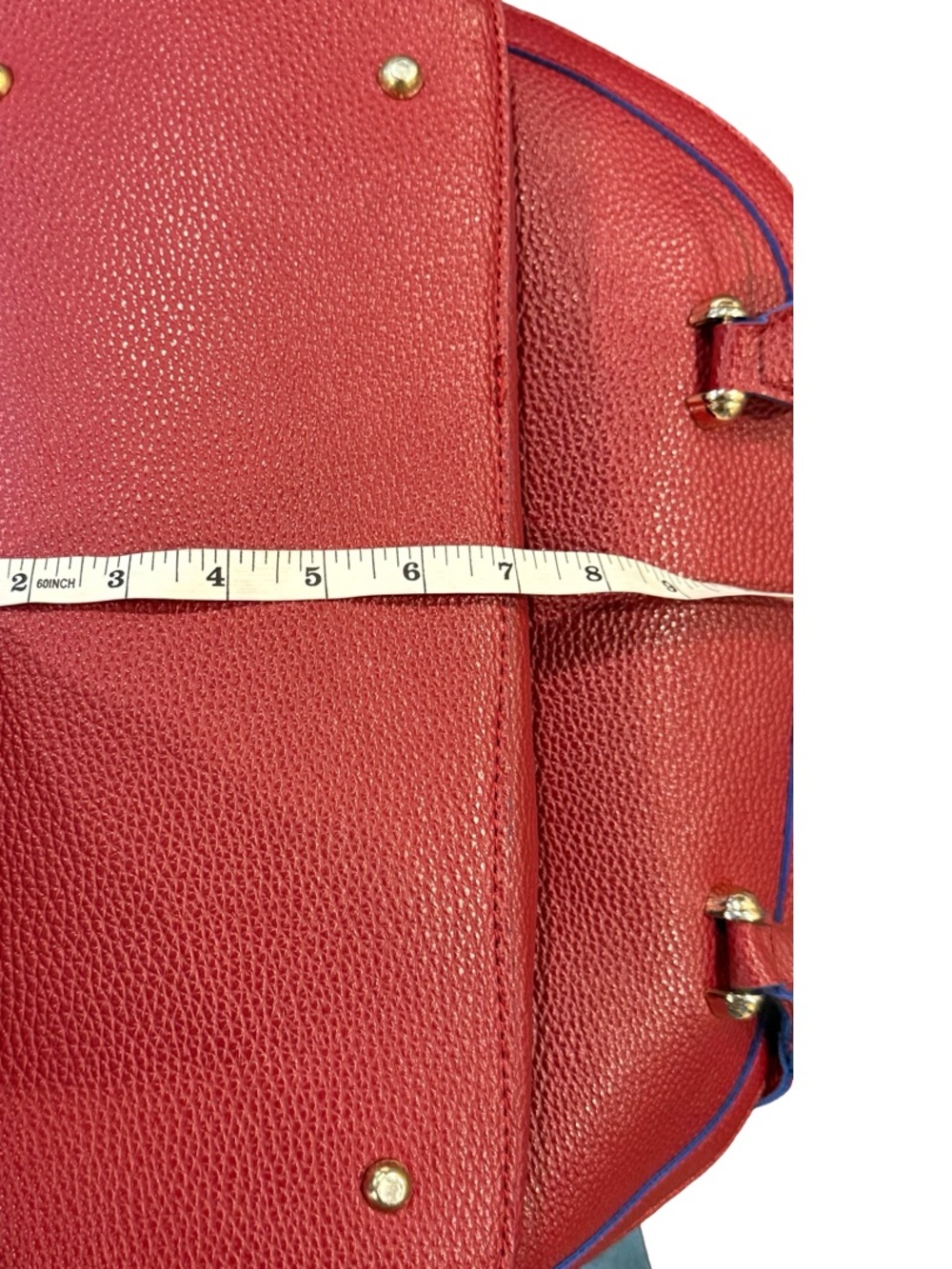 Woven Leather Satchel in Deep Burgundy - Picture 14 of 14